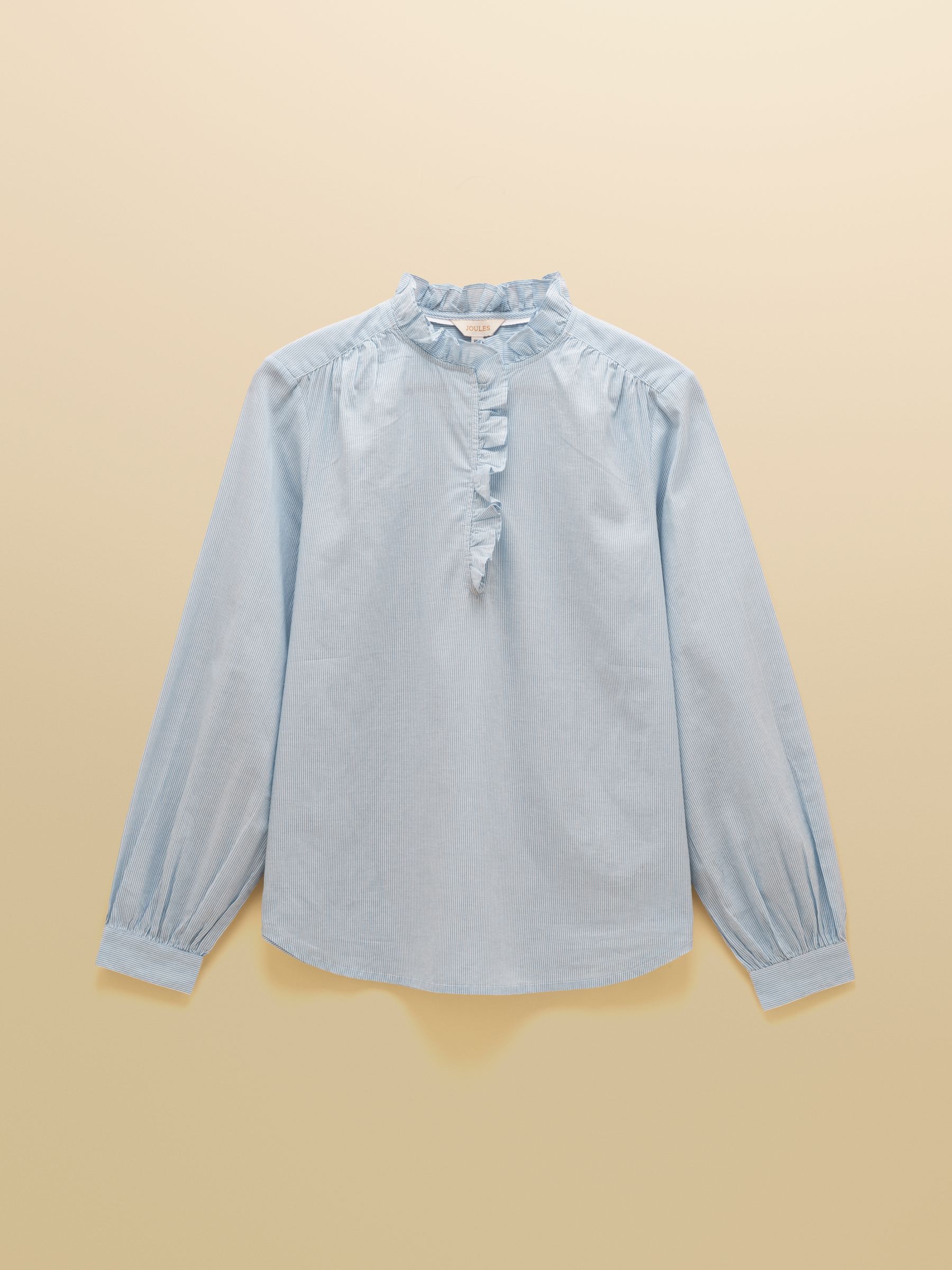Buy Joules Melanie Blue & White Striped Long Sleeve Blouse with