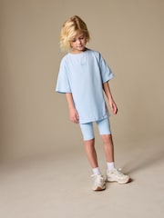 Blue Studio Aura Oversized T-Shirt Cycling Shorts Set (3-16yrs) - Image 3 of 8