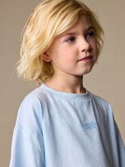 Blue Studio Aura Oversized T-Shirt Cycling Shorts Set (3-16yrs) - Image 4 of 8