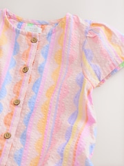 Pastel Rainbow Short Sleeve Cotton Dress (3mths-8yrs) - Image 3 of 4