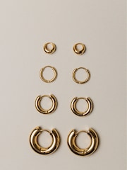 Orelia Luxe Gold Tone Huggie Hoop Earrings - Image 1 of 1