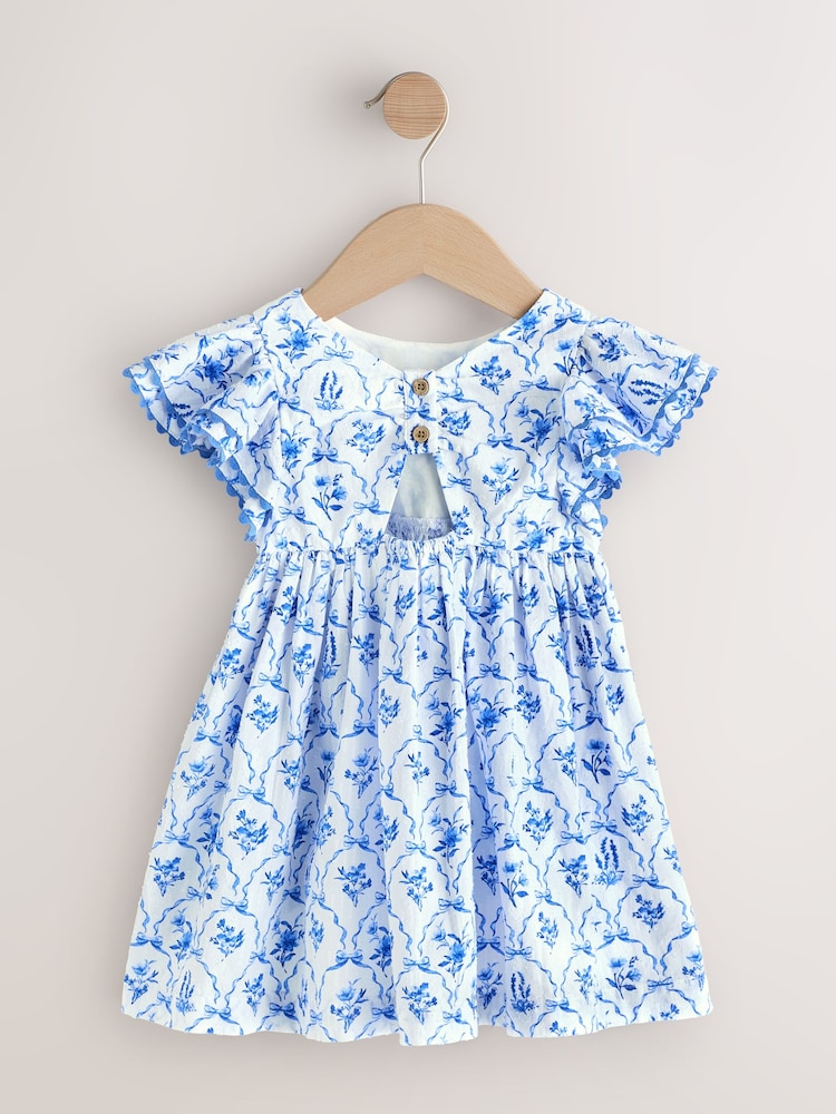 أزرق مشجر - فستان بكم رقيق (3 أشهر-8 سنوات) - صورة 2 من 4 أزرق مشجر - فستان بكم رقيق (3 أشهر-8 سنوات) - صورة 2 من 4