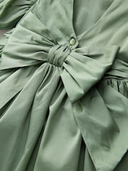 Sage Green Flower Girl Taffeta Bow Dress (3mths-8yrs) - Image 3 of 4