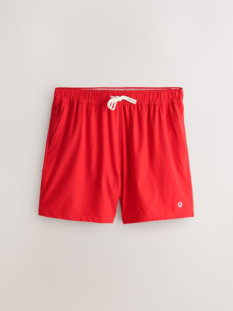 أحمر - Motion-Flex 5 Inch Swim Shorts - Image 1 of 3