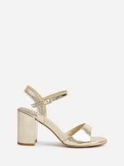 Gold - Linzi Soul Open Back Barely There Block Heel Sandals - Bild 2 von 6