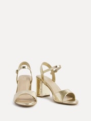 Gold - Linzi Soul Open Back Barely There Block Heel Sandals - Bild 3 von 6