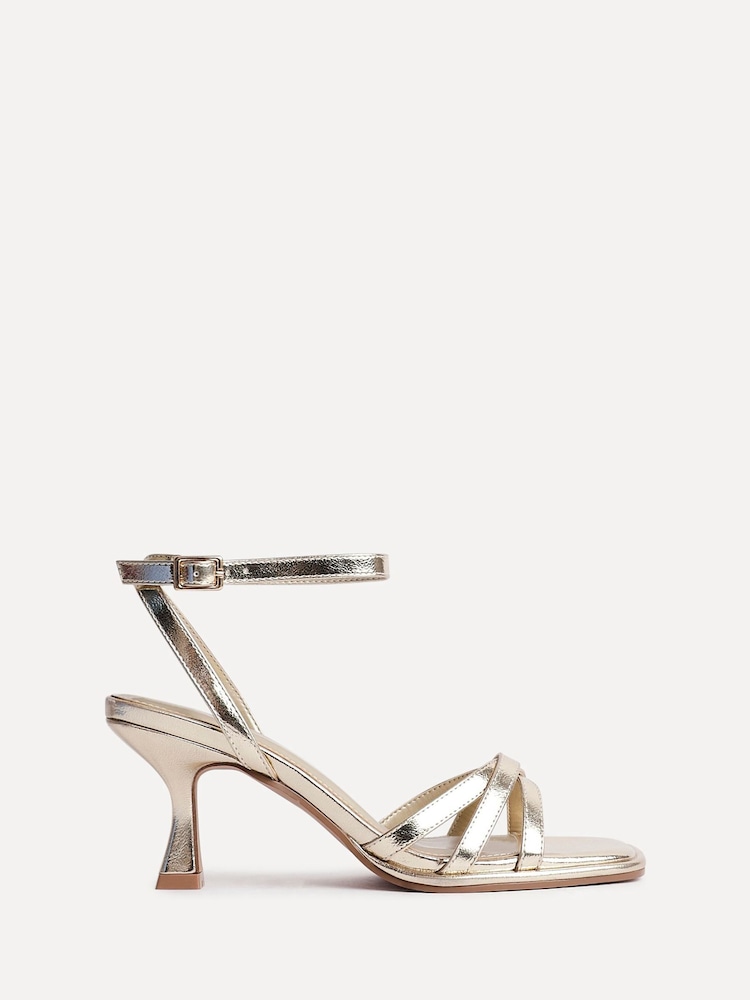 Linzi Gold Faro Strappy Heeled Sandals - Image 1 of 5