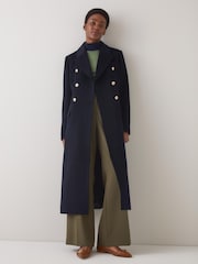 LK Bennett Natalia Plain Wool Fitted Double Breasted Coat - Bild 3 von 4