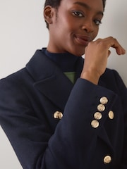 LK Bennett Natalia Plain Wool Fitted Double Breasted Coat - Bild 4 von 4