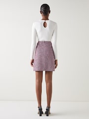 LK Bennett Pink Charlie Tweed Skirt - Image 2 of 4