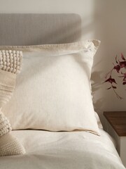 Truly Mushroom Stripe Linen Cotton Housewife Pillowcases - Image 1 of 4