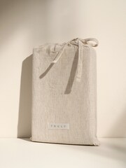 Truly Mushroom Stripe Linen Cotton Housewife Pillowcases - Image 2 of 4
