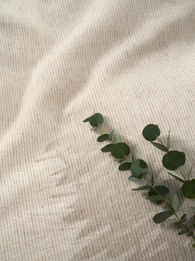 Truly Mushroom Stripe Linen Cotton Housewife Pillowcases - Image 4 of 4