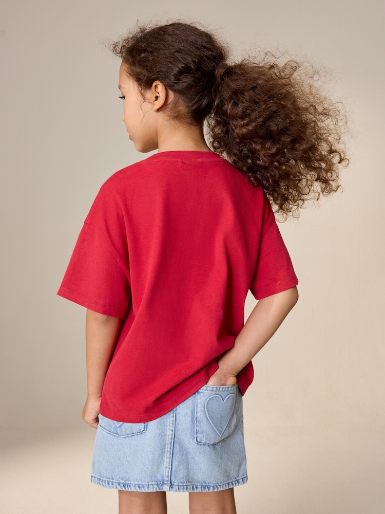 Pink Heart Sequin T-Shirt (3-16yrs) - Image 2 of 2