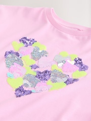 Pink Heart Sequin T-Shirt (3-16yrs) - Image 5 of 6