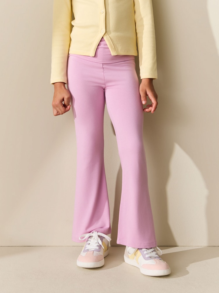 Pink Fold Over Flare Leggings (3-16yrs) - Image 3 of 3