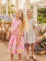 Pink Floral Blouse and Skirt Set (3-16yrs) - Image 2 of 8