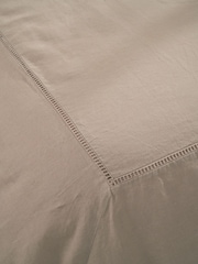 Truly Mushroom Ladder Detail Linen Duvet Cover - Image 3 of 4