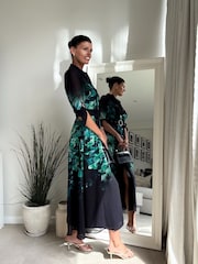 Style Cheat Green Daphne Belted Shirt Dress - Image 3 of 4