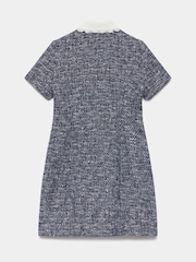Mint Velvet Blue Mini Sequin Boucle Dress - Image 8 of 8
