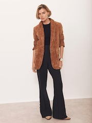 Mint Velvet Blue Tailored Bootcut Trousers - Image 2 of 6