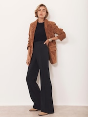 Mint Velvet Blue Tailored Bootcut Trousers - Image 4 of 6