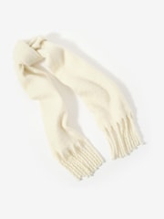 Mint Velvet Cream Brushed Fringed Scarf - Image 4 of 5