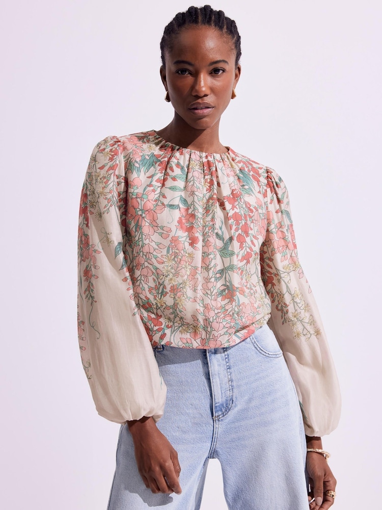Mint Velvet Natural Floral Print Tops - Image 1 of 7 Mint Velvet Natural Floral Print Tops - Image 1 of 7