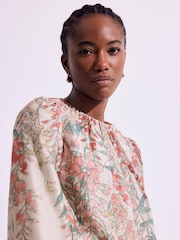 Mint Velvet Natural Floral Print Tops - Image 3 of 7