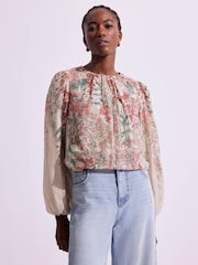 Mint Velvet Natural Floral Print Tops - Image 5 of 7
