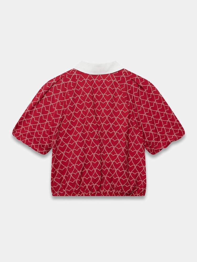Mint Velvet Red Heart Print Shirt - Image 7 of 7