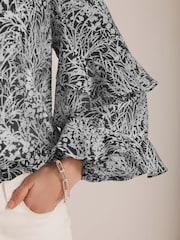Mint Velvet Blue Floral Print Blouse - Image 4 of 8