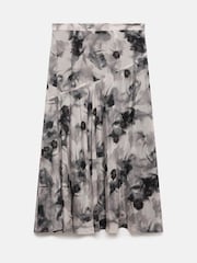 Mint Velvet Grey Abstract Print Midi Skirt - Image 7 of 7