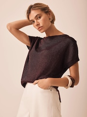 Mint Velvet Red Knit Batwing Top - Image 2 of 8