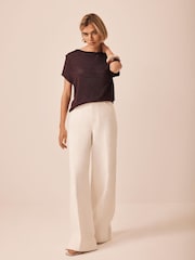 Mint Velvet Red Knit Batwing Top - Image 5 of 8