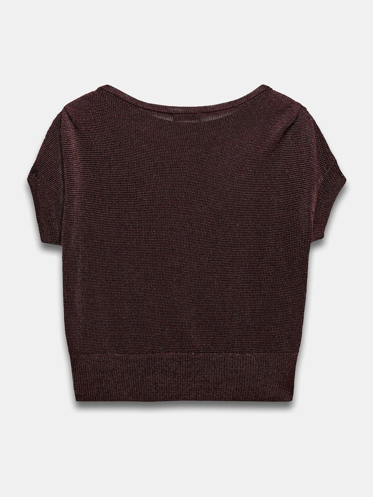 Mint Velvet Red Knit Batwing Top - Image 8 of 8