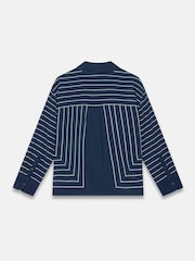 Mint Velvet Blue Striped Graphic Shirt - Image 8 of 8