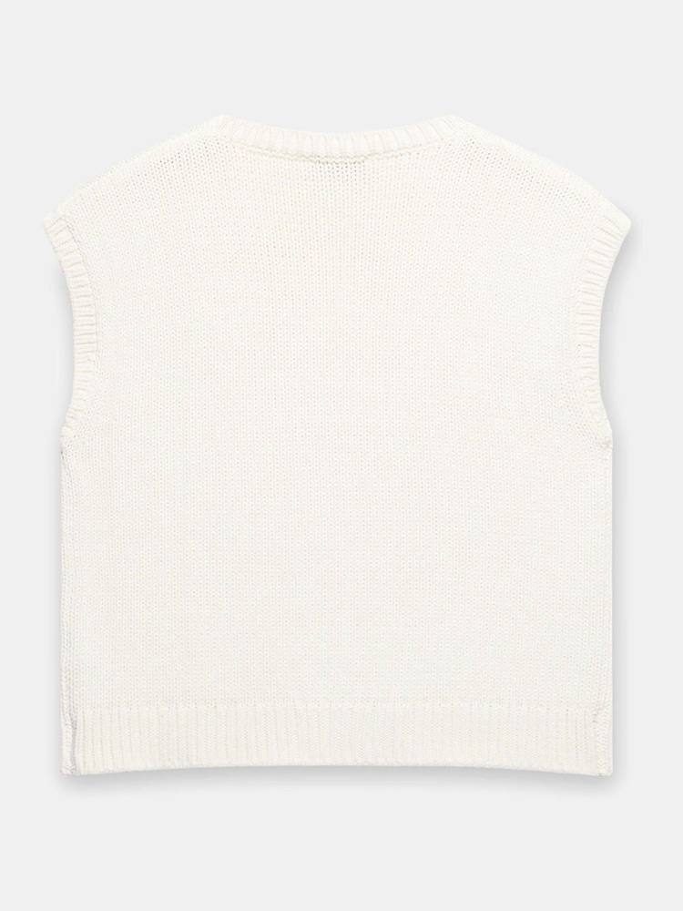 Mint Velvet Natural Floral Print Embellished Knit Top - Image 7 of 7