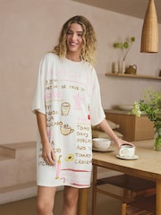 Ecru Beaded Cotton Nightie - Image 1 of 5