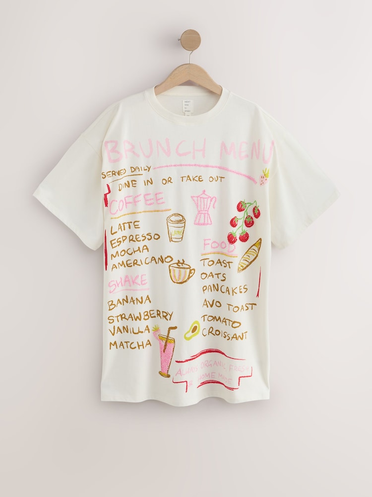 Ecru Beaded Brunch Cotton Nightie - Image 6 of 6