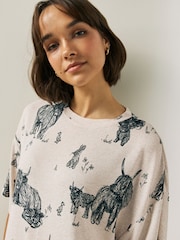 Oatmeal Hamish The Highland Cow Cosy Nightie - Image 4 of 7