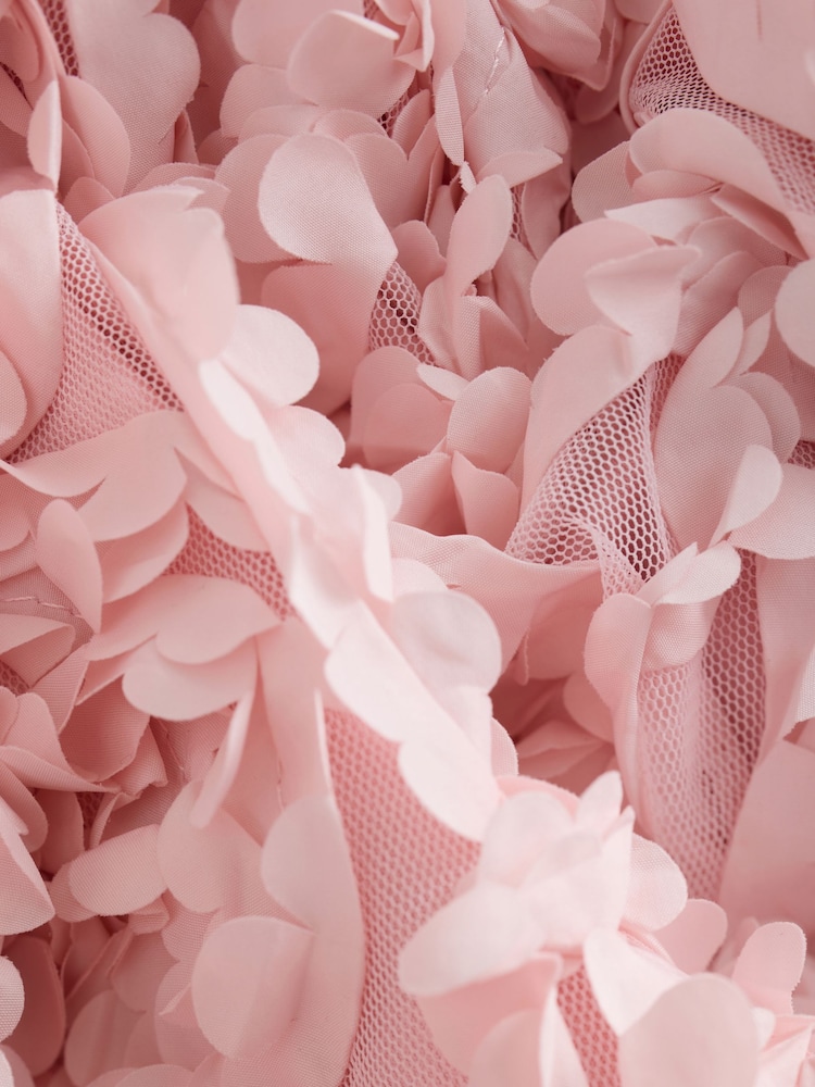 Pink 3D Floral Occasion Dress (3-14yrs) - Image 4 of 4 Pink 3D Floral Occasion Dress (3-14yrs) - Image 4 of 4