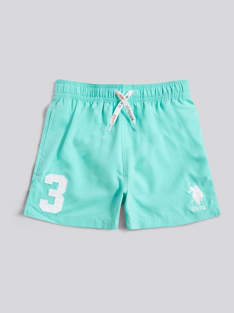 U.S. Polo Assn. Blue Boys Player 3 Swim Shorts - Image 1 of 4
