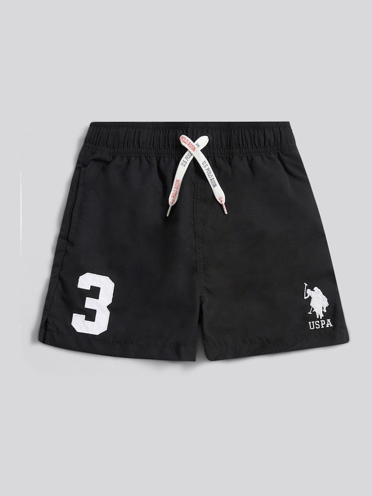 U.S. Polo Assn. Black Boys Player 3 Swim Shorts - Image 1 of 1
