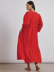 Albaray Orange Embroidered Yoke Dress - Image 2 of 4