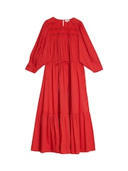 Albaray Orange Embroidered Yoke Dress - Image 4 of 4