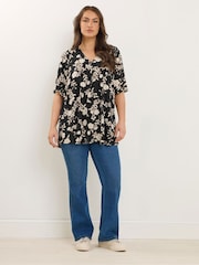 Evans Cream Pleated Swing Blouse - Image 2 of 5