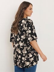 Evans Cream Pleated Swing Blouse - Image 3 of 5