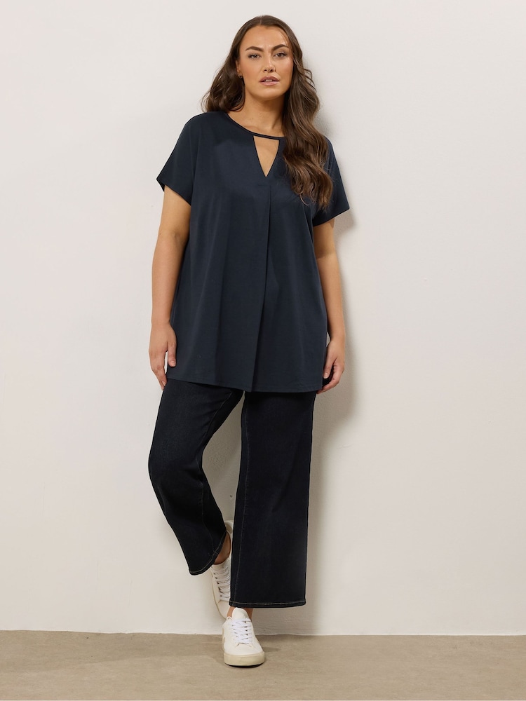 Evans Blue Boho Pleated Top - Image 2 of 5