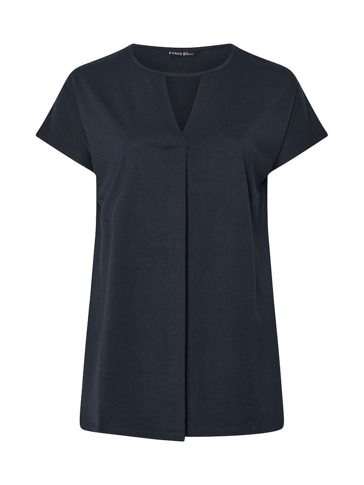 Evans Blue Boho Pleated Top - Image 5 of 5